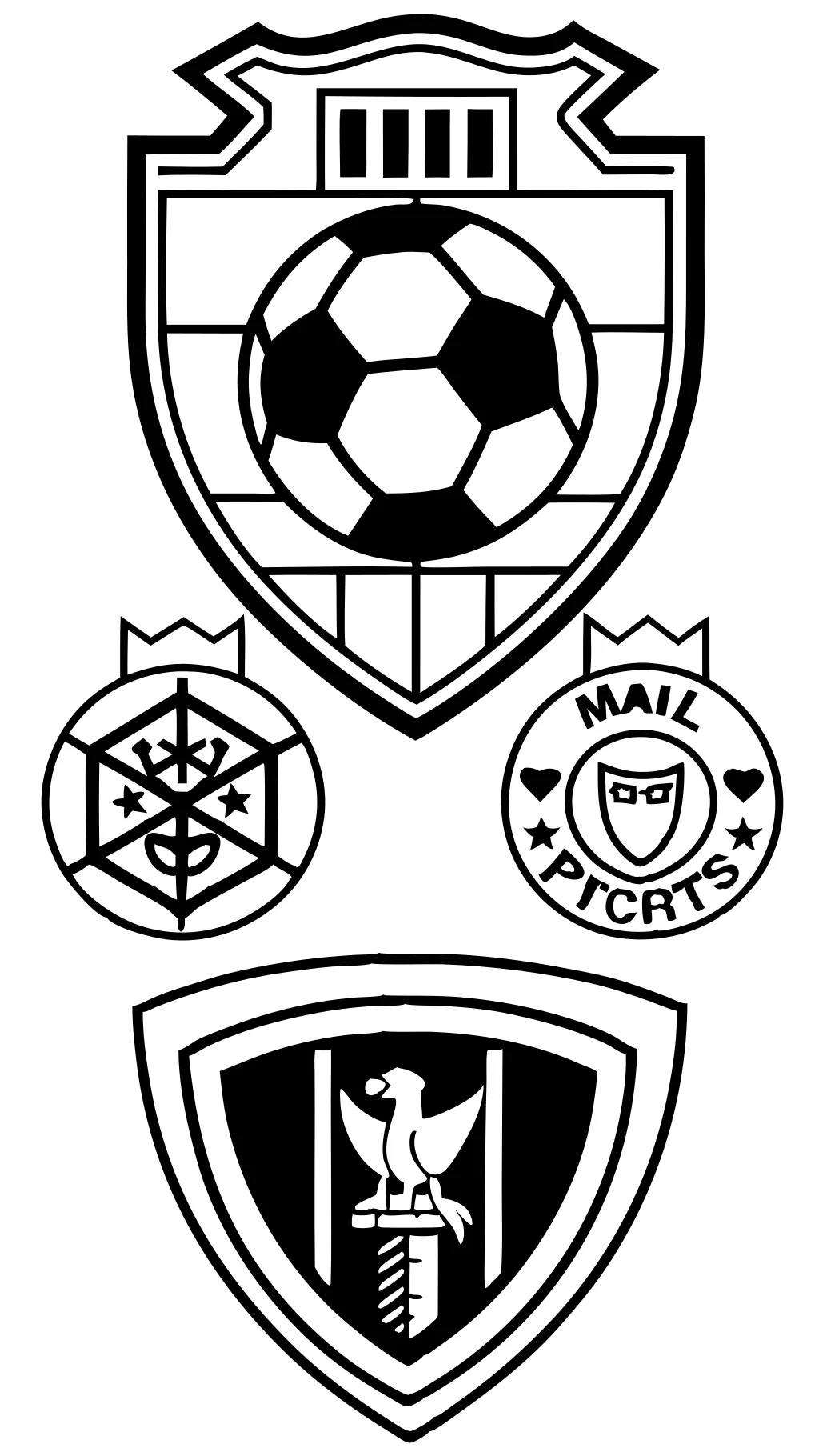 Páginas para colorear del logotipo de fútbol